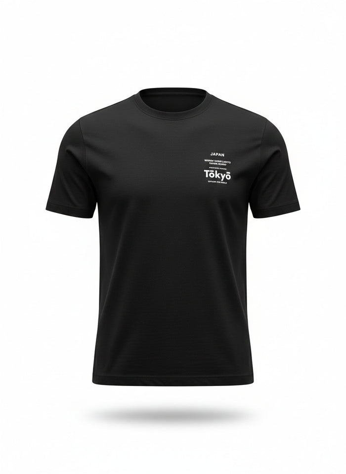 Men Black Typography Printed T-shirt
