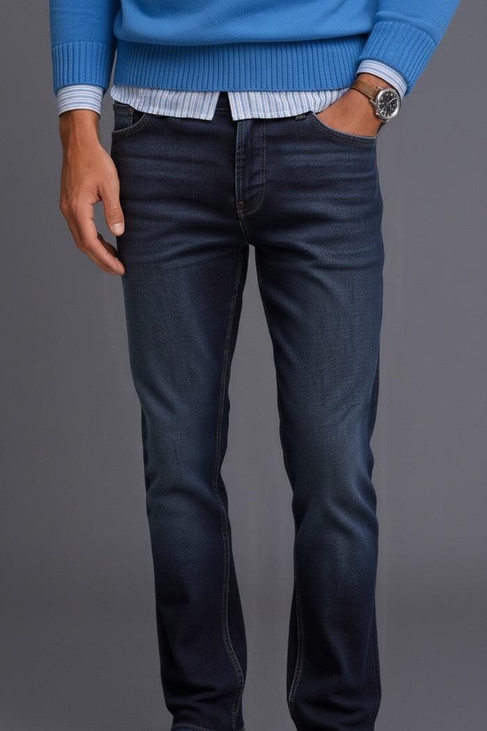 Men Bootcut Mid-Rise Light Fade Stretchable Jeans