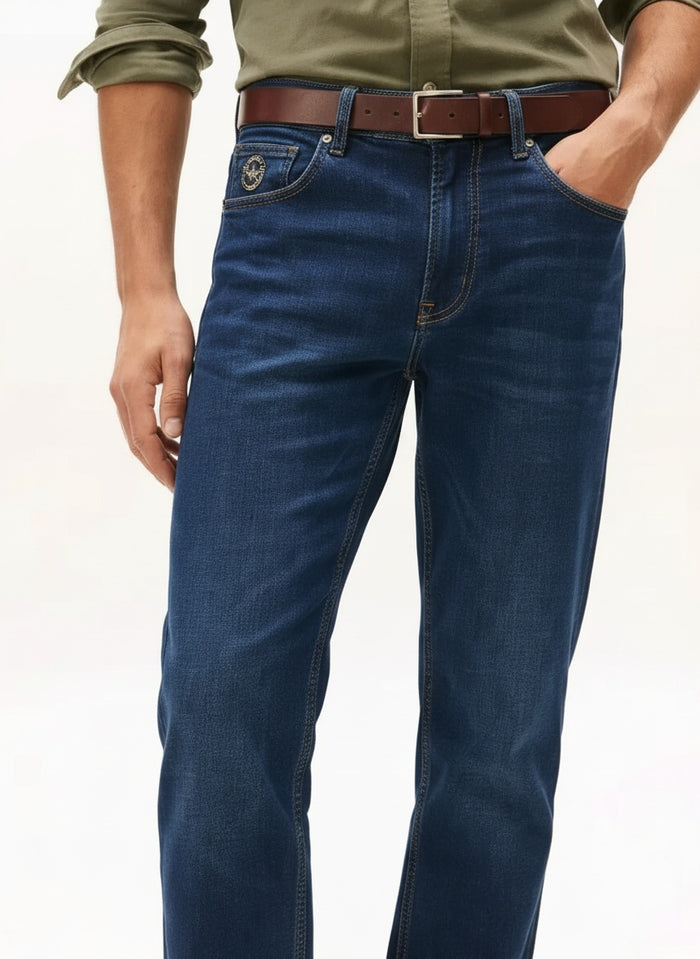 Men Bootcut Mid-Rise Light Fade Stretchable Jeans