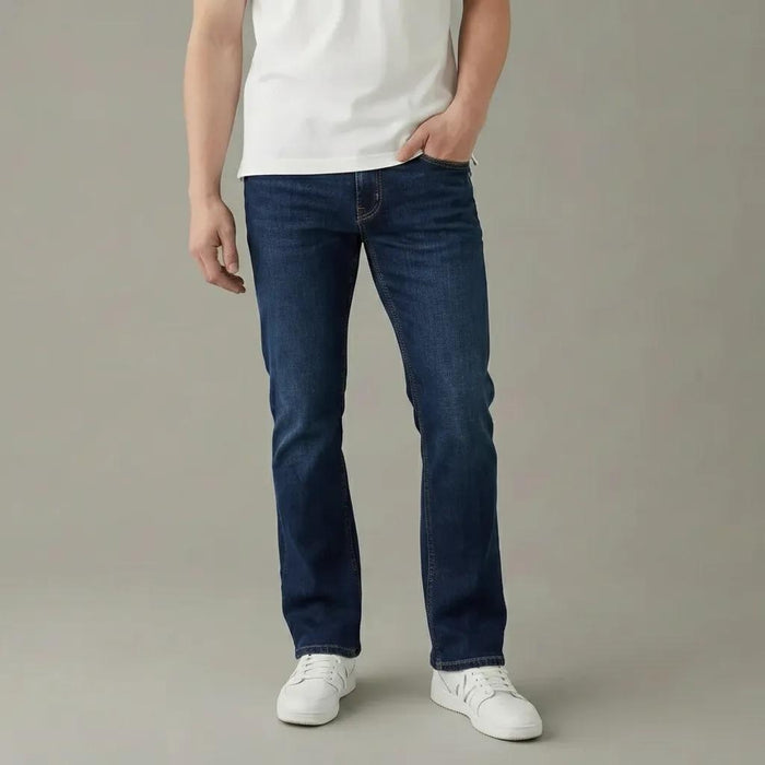 Men Bootcut Mid-Rise Light Fade Stretchable Jeans