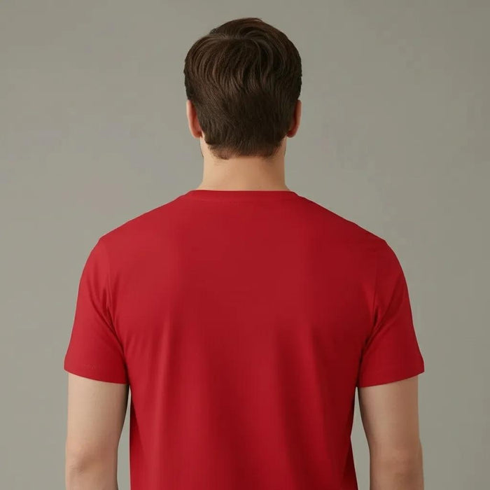 Men Brick Round Neck  Printed T-shirt
