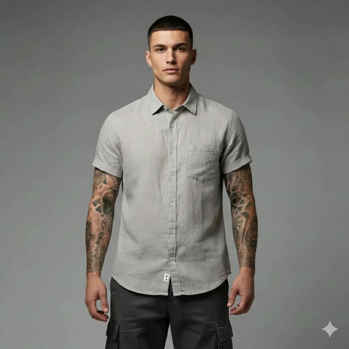 Men Casual Natural Shirt