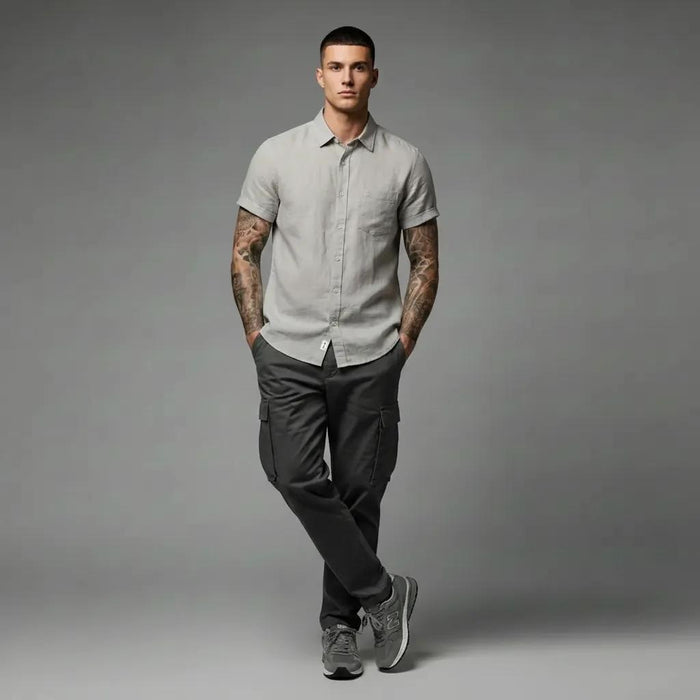 Men Casual Natural Shirt