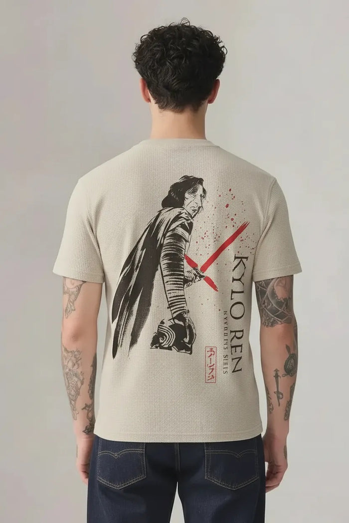 Men Chalk Star Wars Printed T-shirt