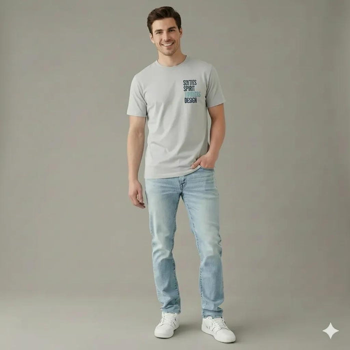 Men Chalk Typography Printed T-shirt