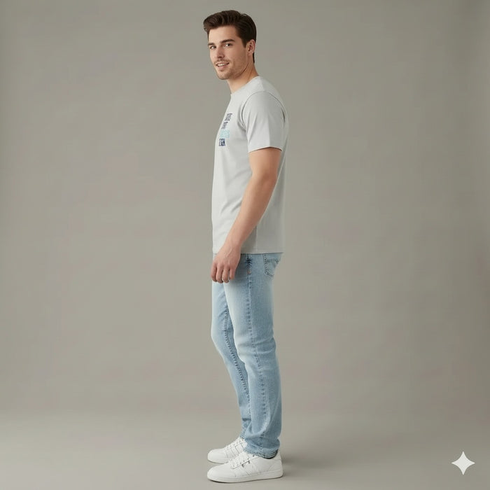 Men Chalk Typography Printed T-shirt