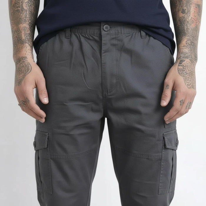 Men Coal Regular Fit Cargos
