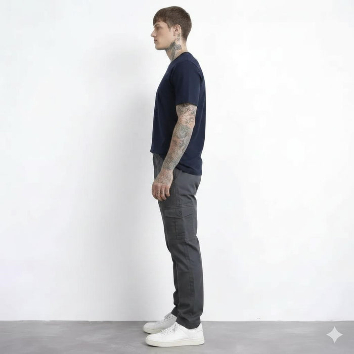 Men Coal Regular Fit Cargos