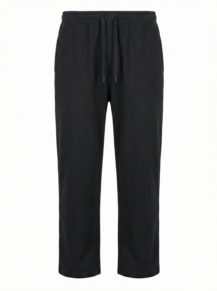 Men Coal Solid Regular Fit Track Pants