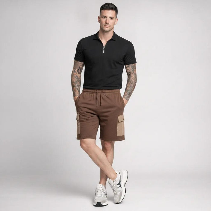 Men Coffee Cargo Shorts