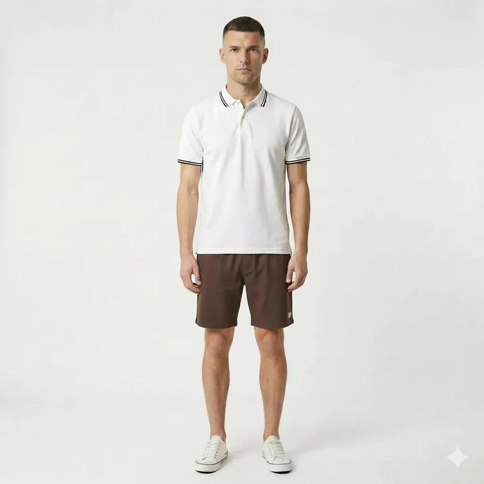 Men Coffee Solid Shorts