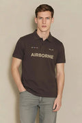 Men Coffee Typography Printed Polo Collar T-shirt