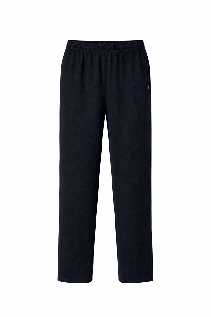 Men Dark Navy Solid Regular Fit Track Pants