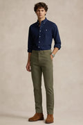 Men Espresso Mid-Rise Chinos Trousers