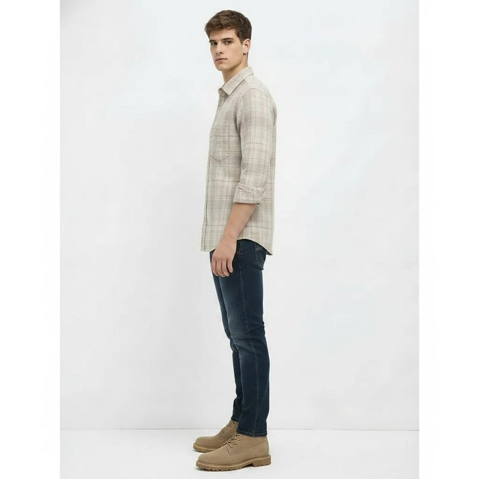 Men Fern Checked Casual Shirt