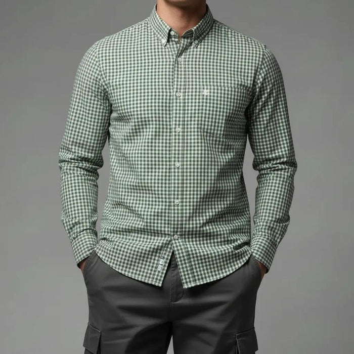 Men Fern Gingham Checks Checked Casual Shirt