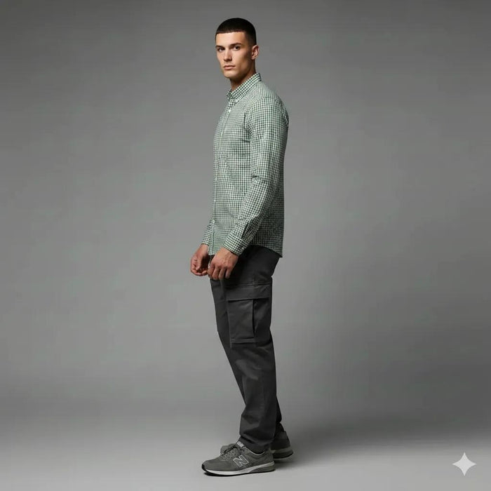 Men Fern Gingham Checks Checked Casual Shirt