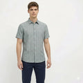 Men Fern Melange Striped Casual Shirt