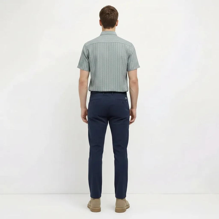 Men Fern Melange Striped Casual Shirt