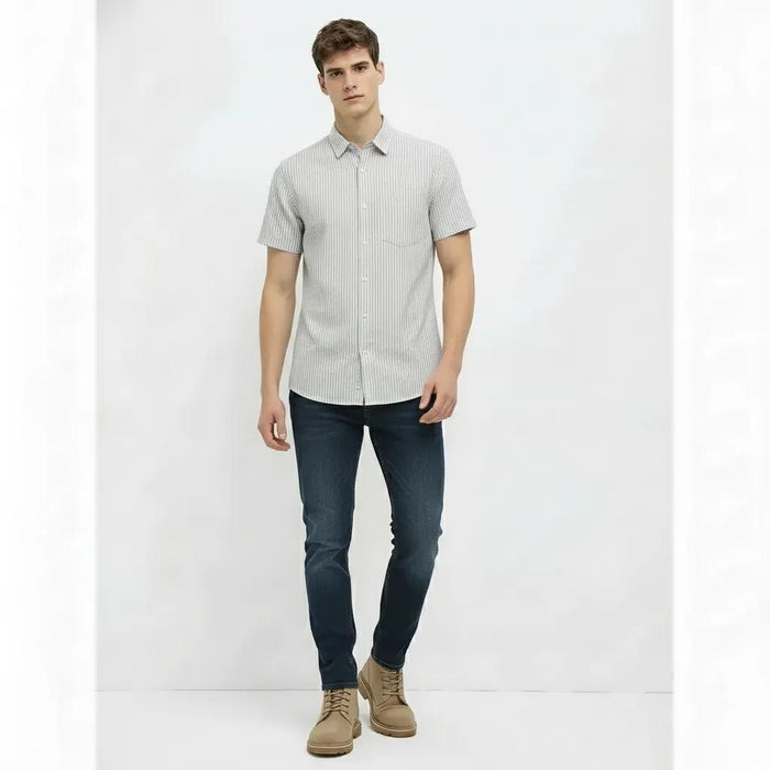 Men Fern Striped Casual Shirt