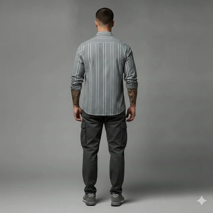 Men Fern Striped Casual Shirt