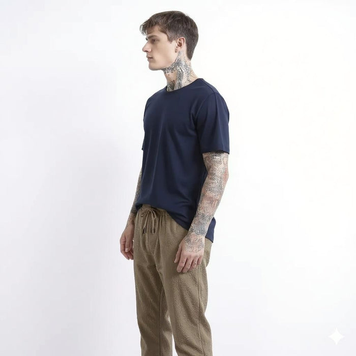 Men Fossil Regular Fit Textured Joggers