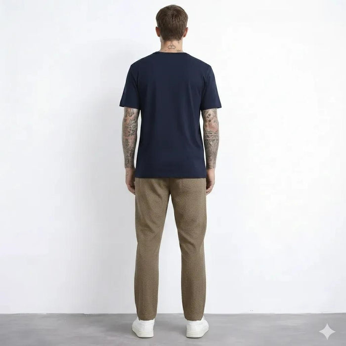 Men Fossil Regular Fit Textured Joggers