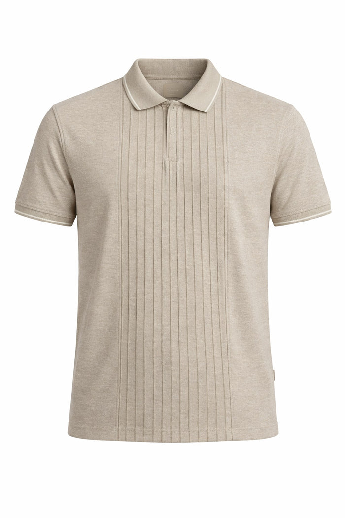 Men Fossil Striped Polo Collar T-shirt
