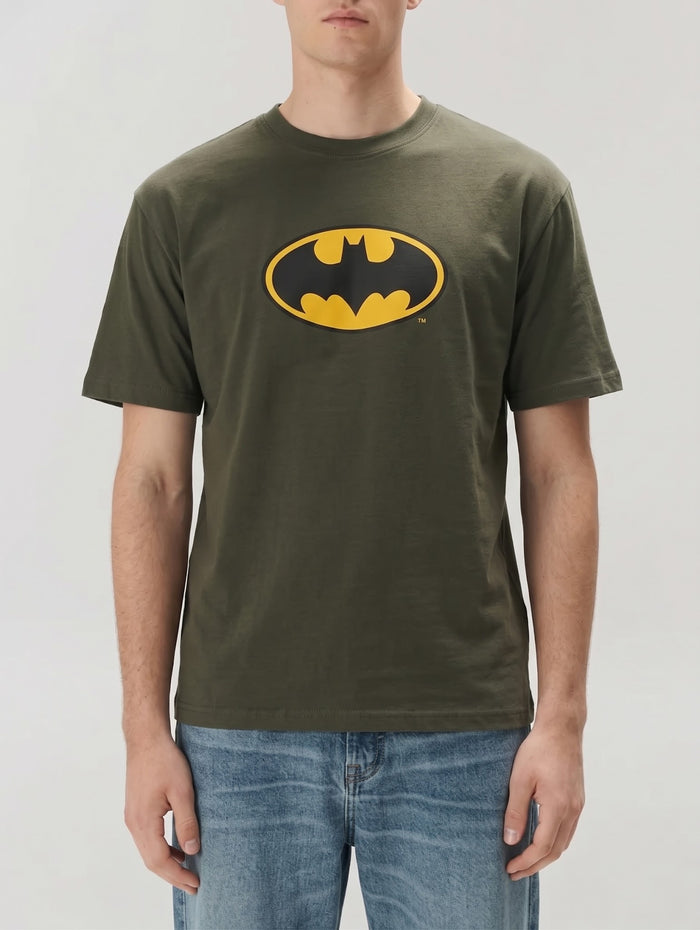 Men Four Leaf Batman Printed T-shirt