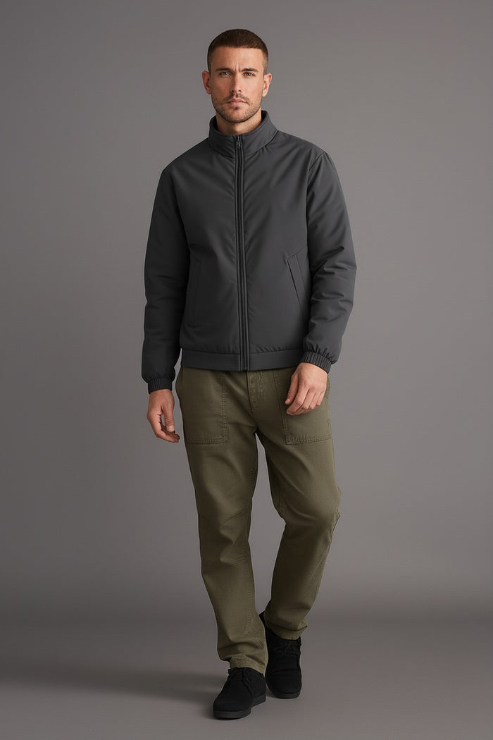 Men Graphite Lightweight Bomber Jacket