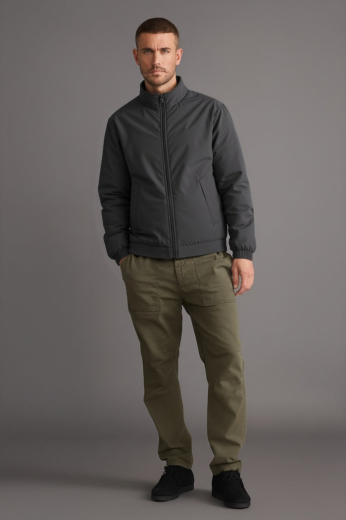 Men Graphite Lightweight Bomber Jacket