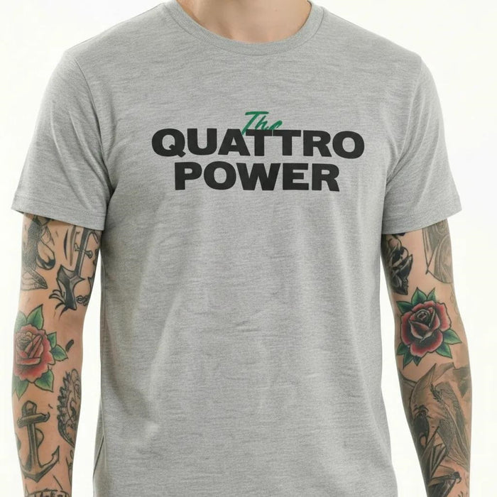 Men Grey Melange Printed T-shirt