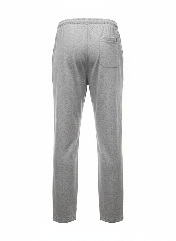 Men Grey Melange Solid Regulr Fit TrackPant
