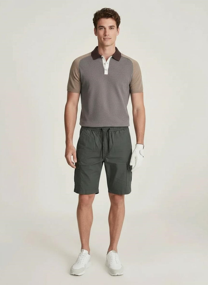 Men Gun Metal Cargo Shorts