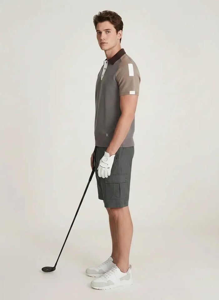 Men Gun Metal Cargo Shorts