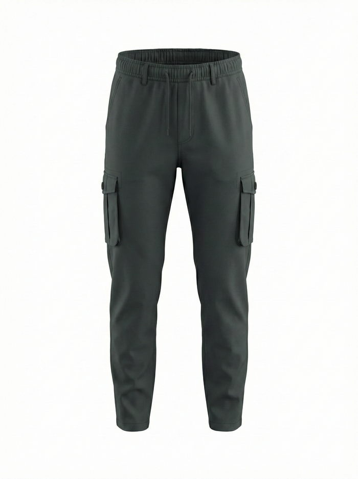 Men Gun Metal Solid Regular Fit Track Pants