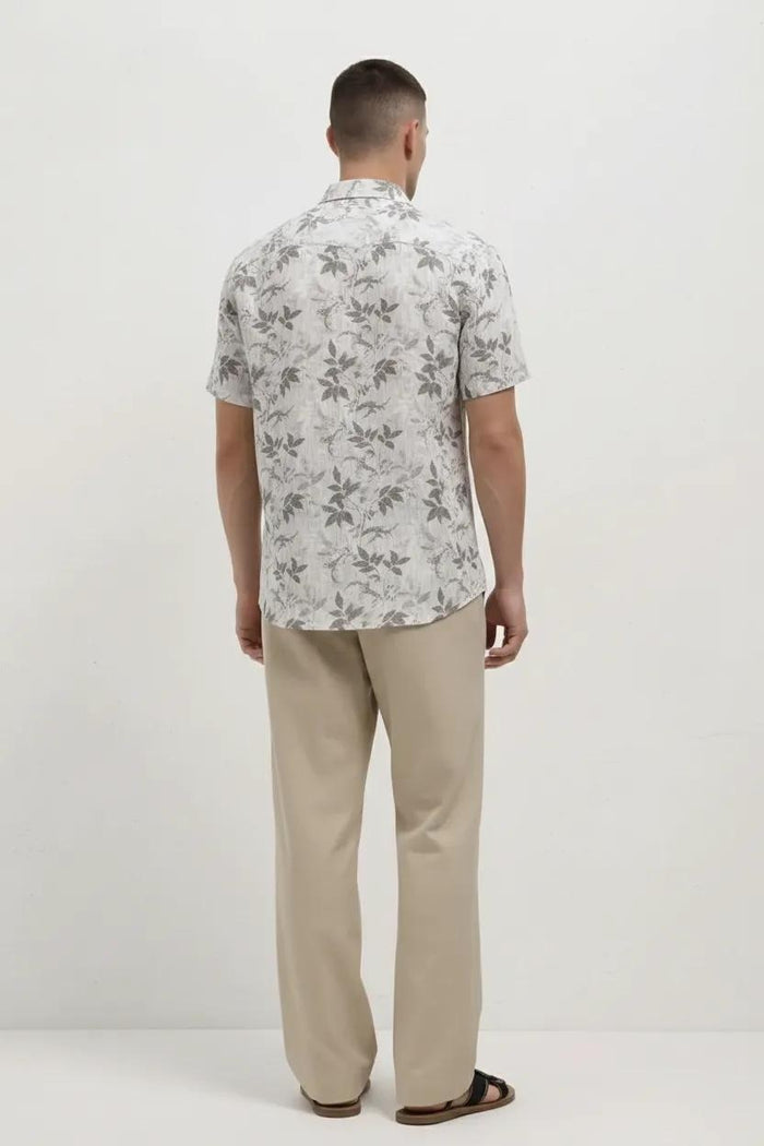 Men Heather Floral Printed Casual Shirt