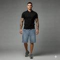 Men Ice Washed Denim Shorts Technology