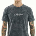 Men Indigo Typography Dyed T-shirt
