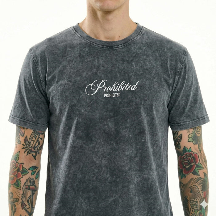 Men Indigo Typography Dyed T-shirt