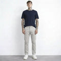 Men Light Grey Chinos Trousers
