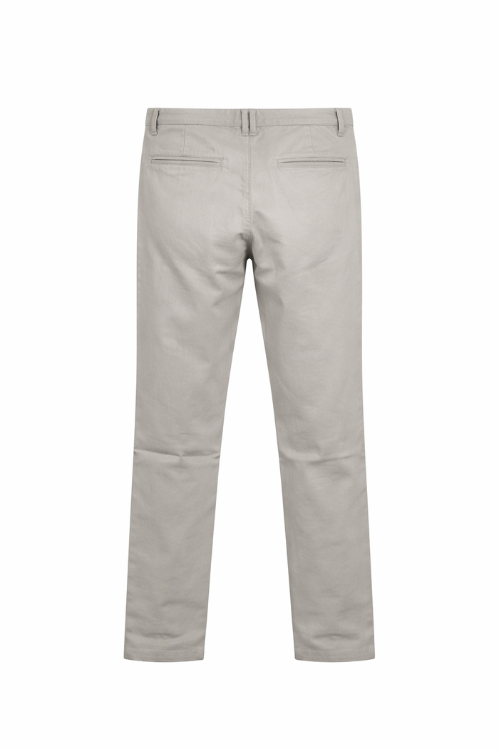 Men Light Grey Mid-Rise Chinos Trousers