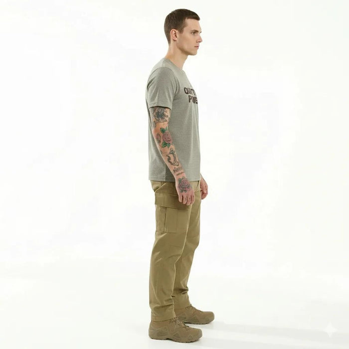 Men Linen Melange T-shirt