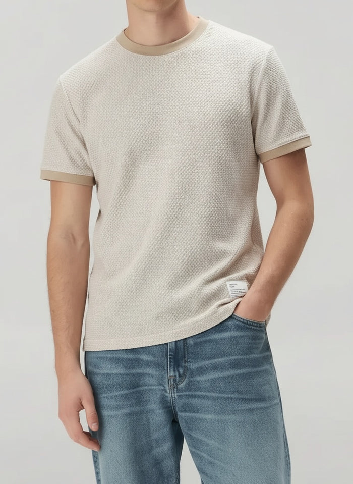 Men Mastic Solid Round Neck T-Shirt