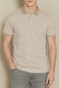 Men Mastic Striped Polo Collar T-shirt