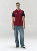 Men Merlot Sold Polo Collar T-shirt