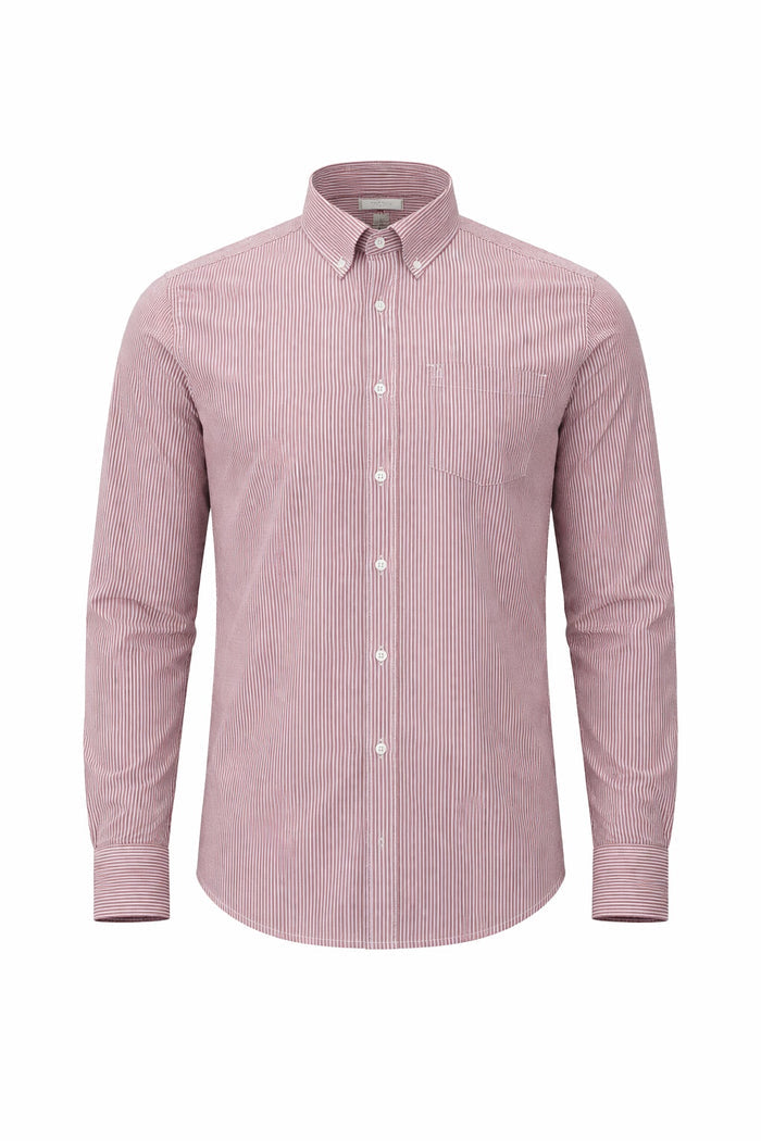 Men Merlot Striped Casual Shirt
