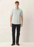 Men Mint Striped Casual Shirt