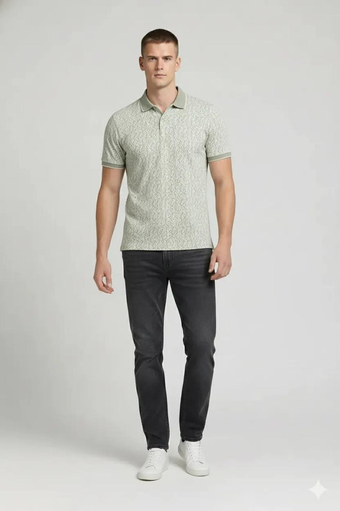 Men Mist Polo Collar T-shirt