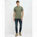 Men Moss Sold Polo Collar T-shirt